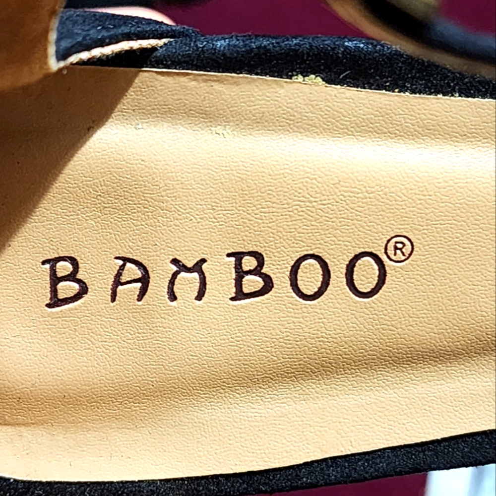 Bamboo Black High Heel Shoes 👠 - Picture 5 of 11